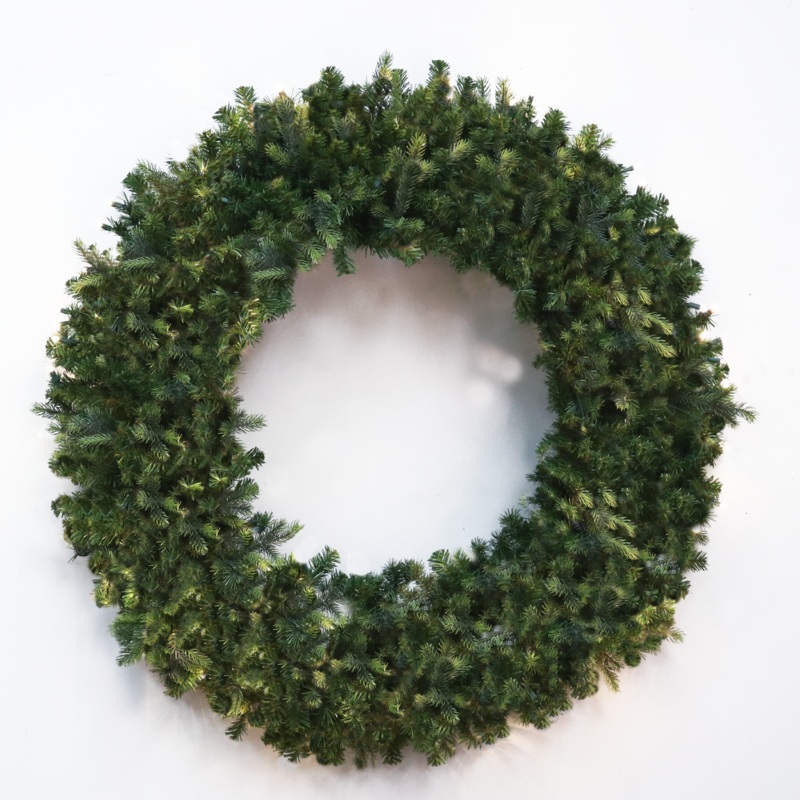2ft to 6ft Indoor/Outdoor Artificial Christmas Wreath, Mixed Pine: PVC + PE Greenery, UNLIT