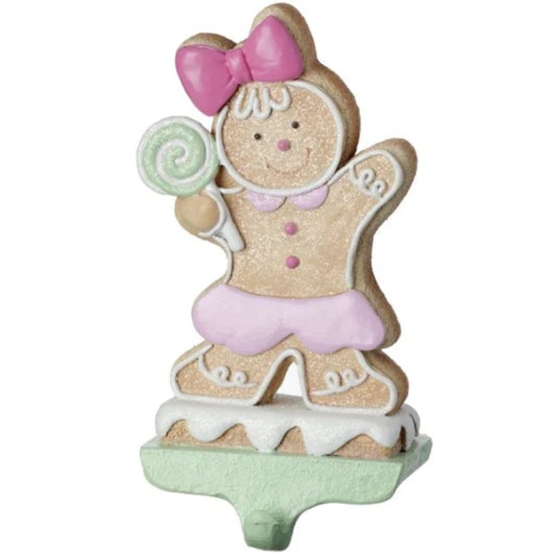 8.5 Resin Boy or Girl Gingerbread Stocking Holder