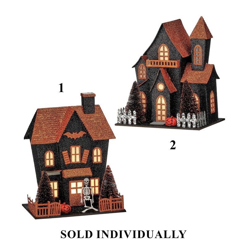 Cardboard LED Halloween House, 8 (2 styles – sold individually)
