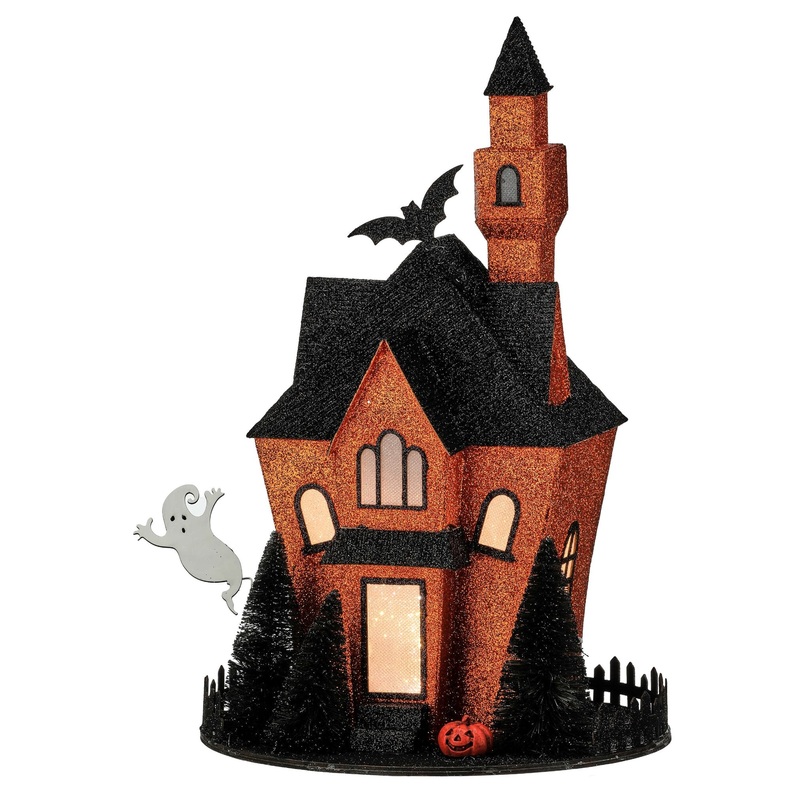 Cardboard LED Haunted House, 13.5