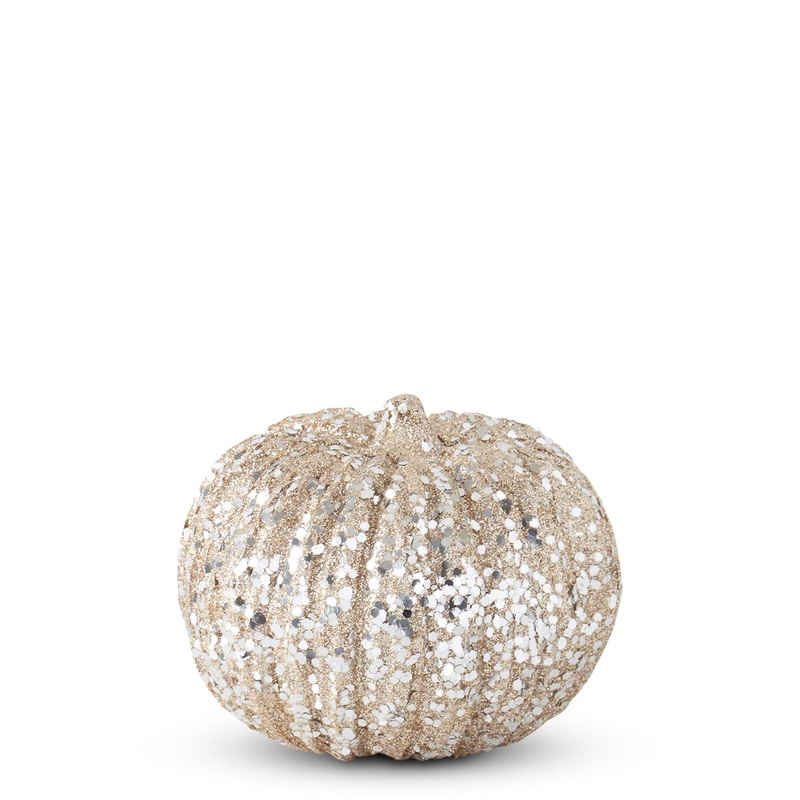 Champagne Glitter & Sequin Pumpkin, 4