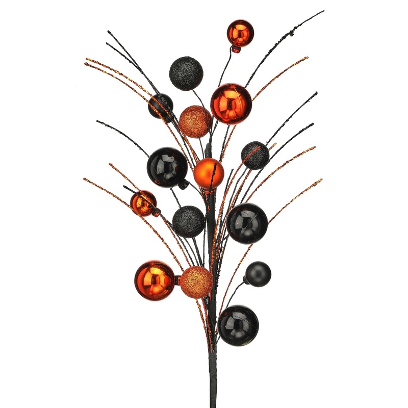 Glitter Halloween Ball Spray, 20 (Orange/Black)