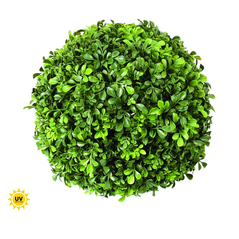 Plastic UV Proof English Boxwood Ball Topiary, 13