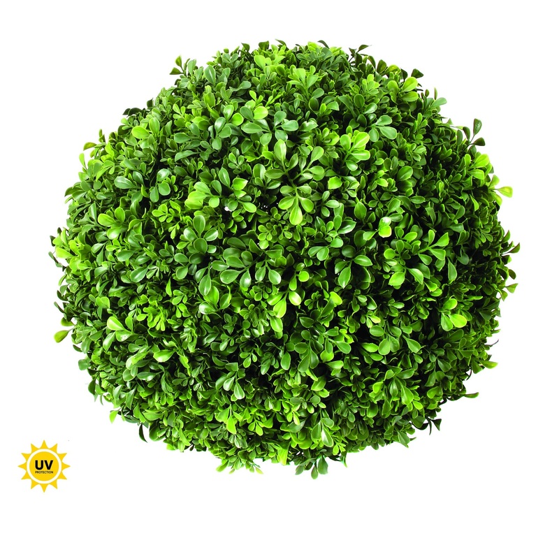 Plastic UV Proof English Boxwood Ball Topiary, 17