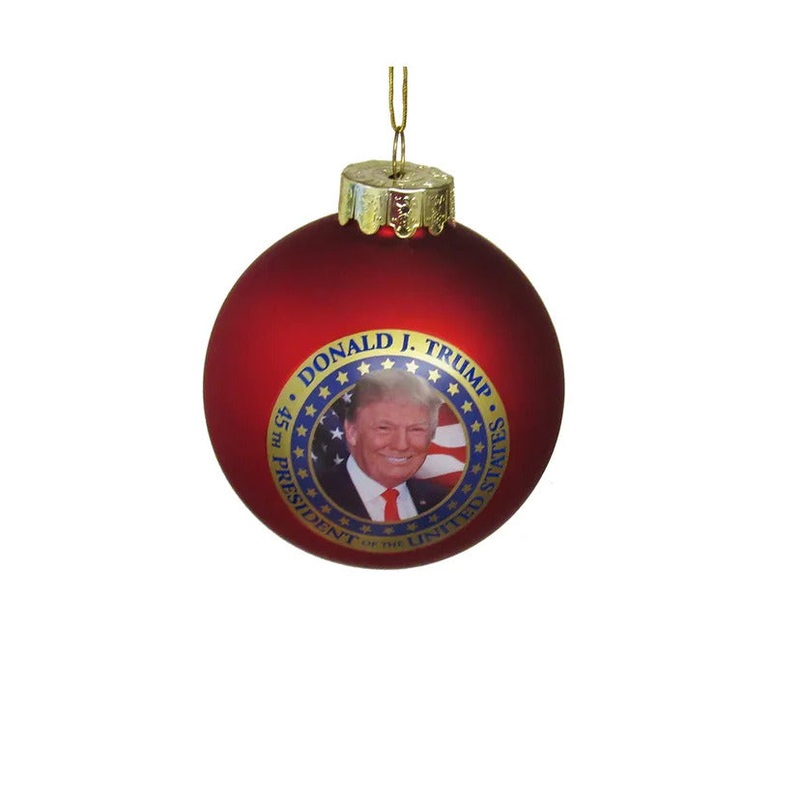 President Trump Glass Ball Ornament, 3