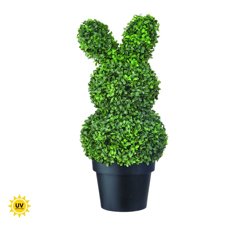 UV Proof Boxwood Bunny Topiary, 26
