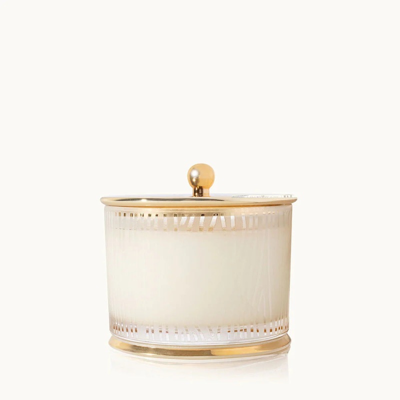 Frasier Fir Gilded Frosted Wood Grain Candle, 9 oz (Medium)