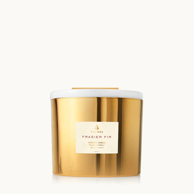 Frasier Fir Poured 3-Wick Candle, 17 oz (Gold)