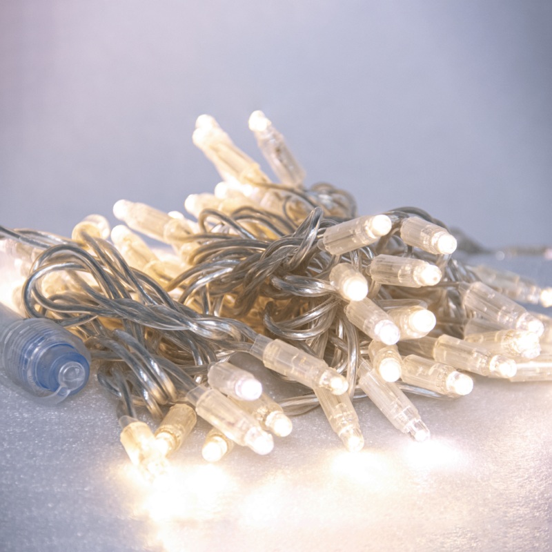 LED European Style String Lights – Warm White, 120V