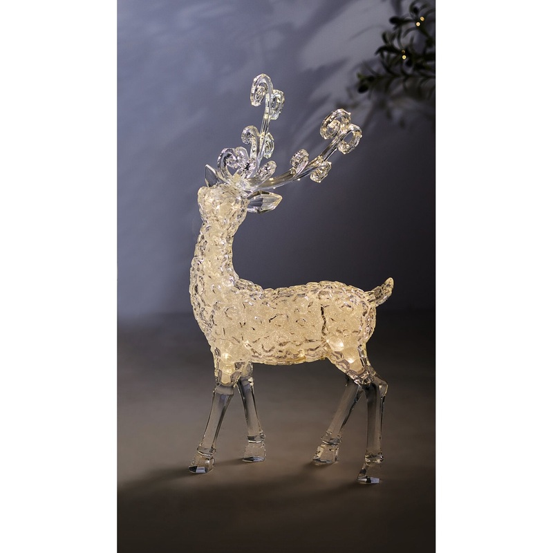 Medium Ice Cube Deer W/String LED, 27