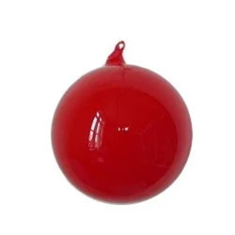 Red Bubblegum Glass Ball Ornament, 7 (180mm)