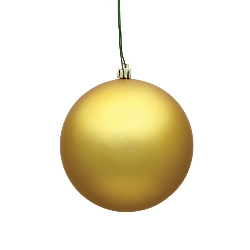 Shatterproof Gold Matte Ball UV Ornament, 4