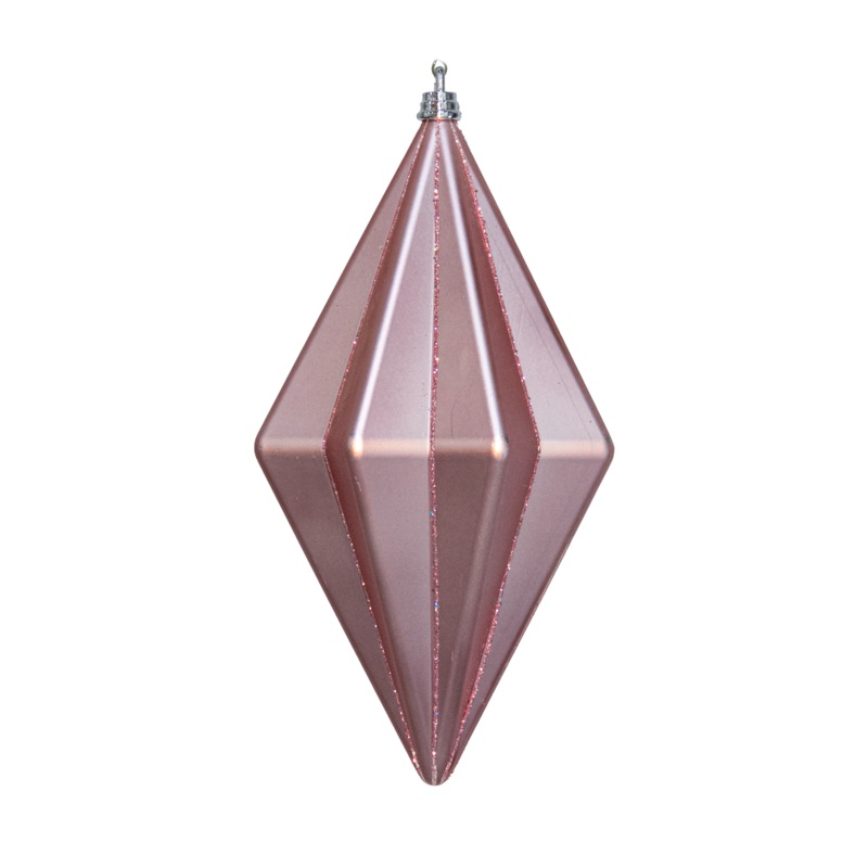 Shatterproof Pink Matte Diamond Ornament, 10