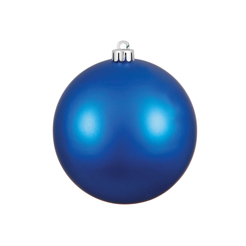 Shatterproof Plastic Blue Matte Ball Ornament, 6 (150MM)