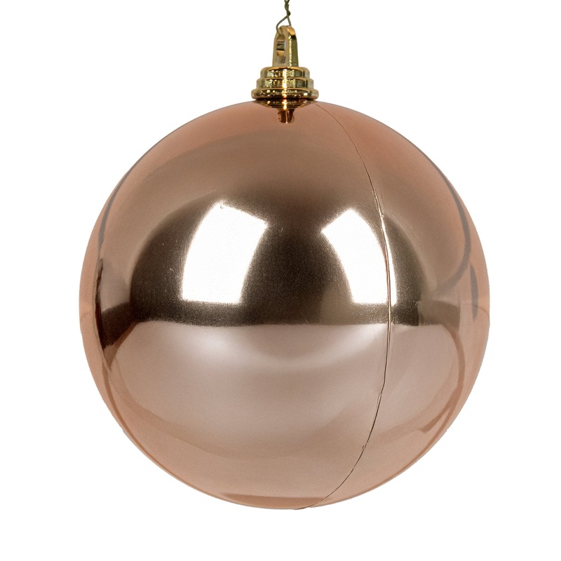 Shatterproof Rose Gold Shiny Ball Ornament, 8 (200MM)