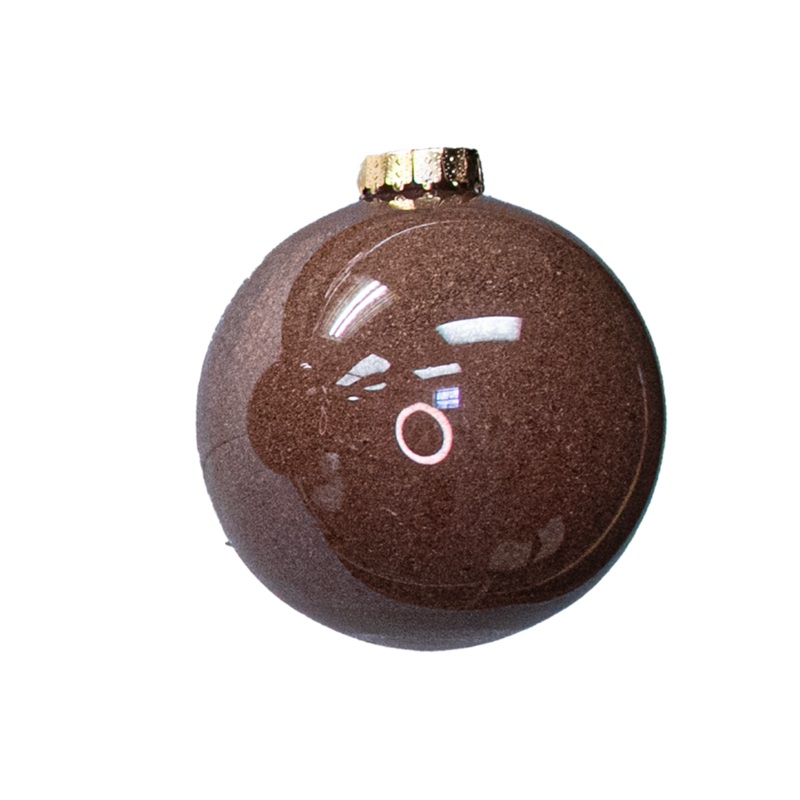 Shatterproof Rustic Brown Ball Ornament 4 (100MM)