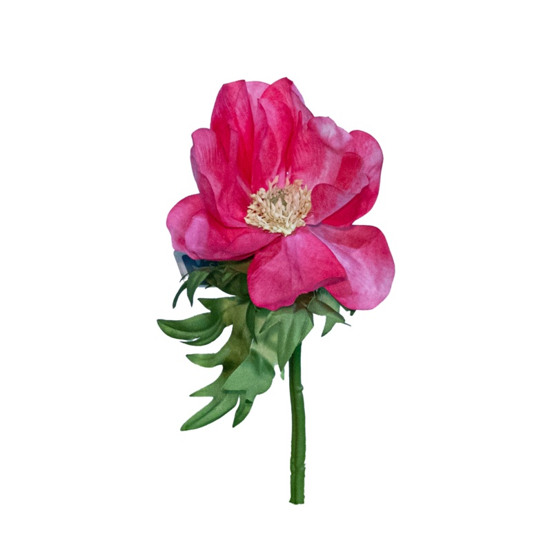 Anemone Spray, Dark Pink, 17.5