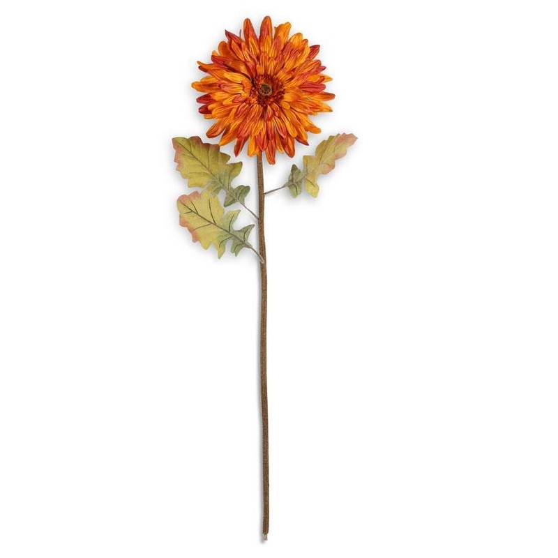 Orange Gerbera Daisy Stem, 34