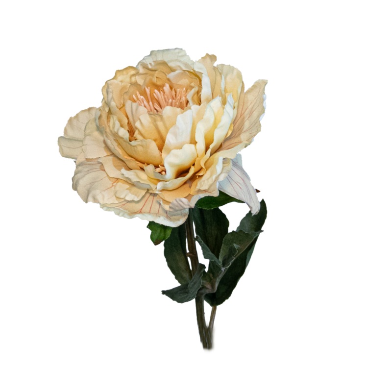 Peony Spray, Light Yellow, 25