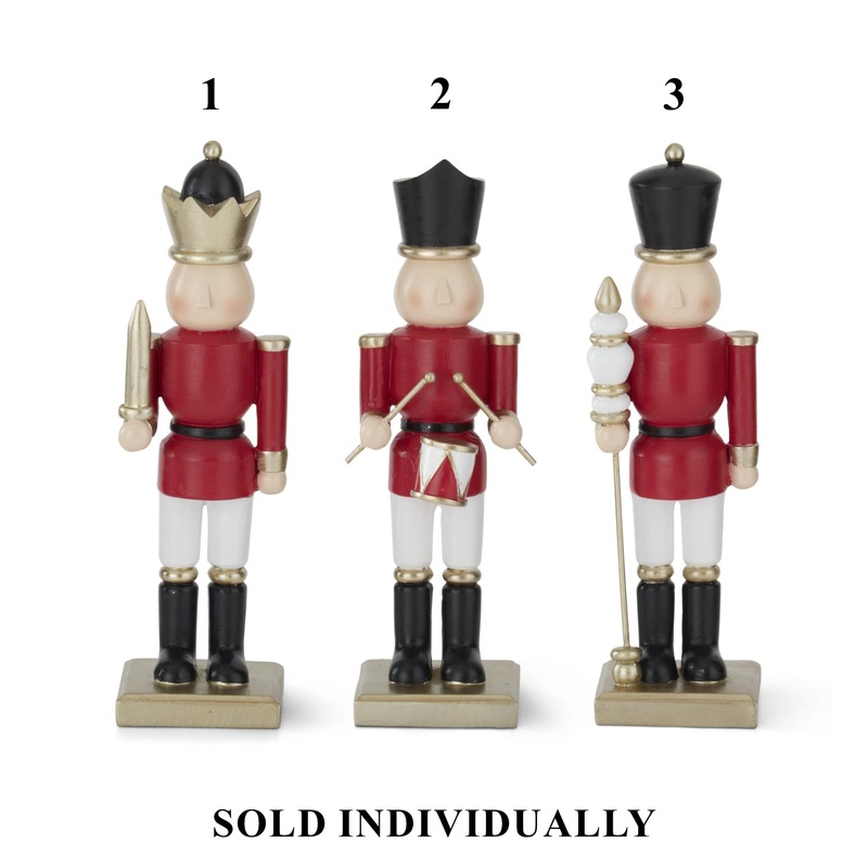 Resin Nutcracker Soldier, 10 (3 styles – sold individually)