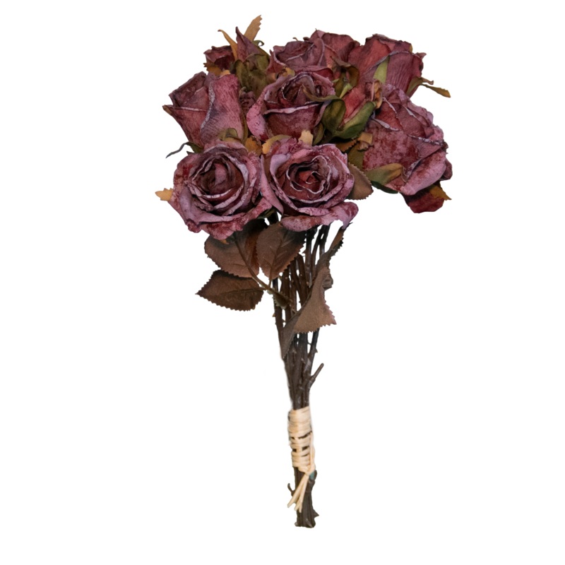 Rose Bundle x 3, Burgundy, 16.5