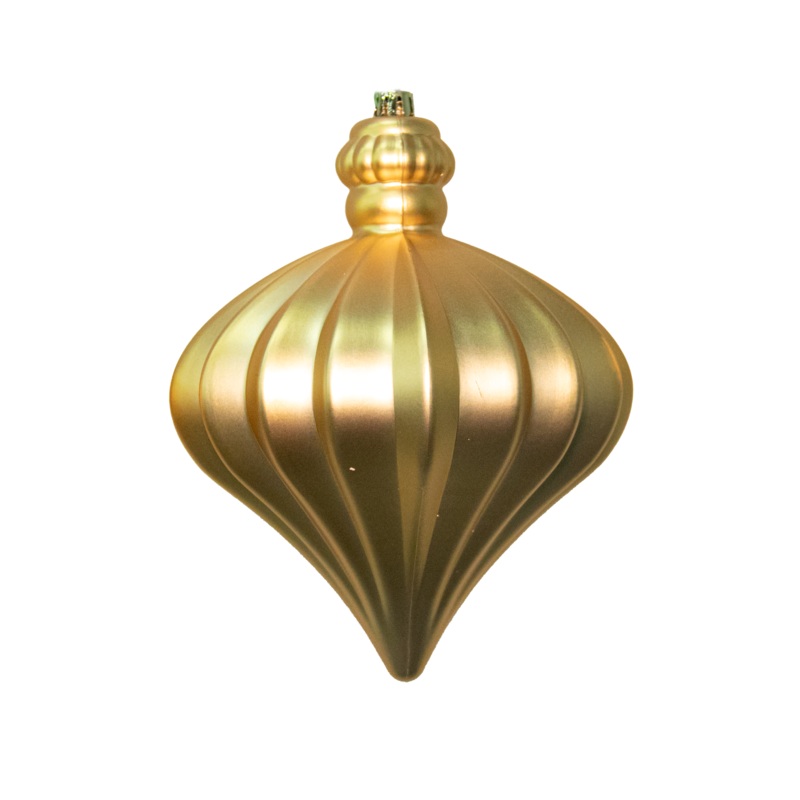 Shatterproof Plastic Gold Matte Coconut Ornament, 7(H) x 6(W)