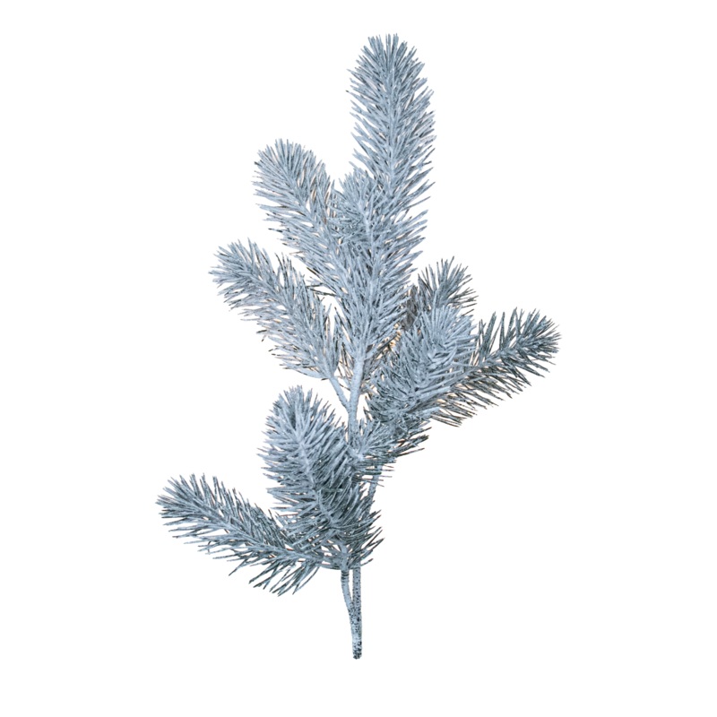 Snowed Pine Spray, White/Green, 24.5
