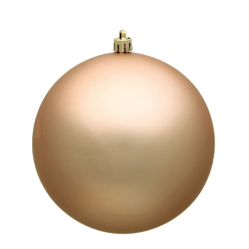 Shatterproof Caf Latte Matte Ball UV Ornament, 6 (Set of 4)