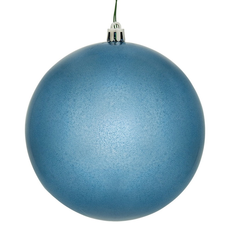 Shatterproof Denim Blue Candy Ball UV Ornament, 4 (Set of 6)