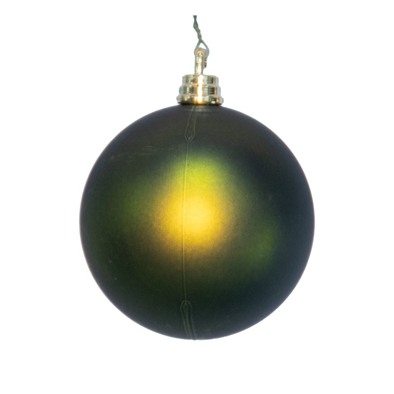 Shatterproof Olive Green Matte Ball Ornament, 3 (80MM)