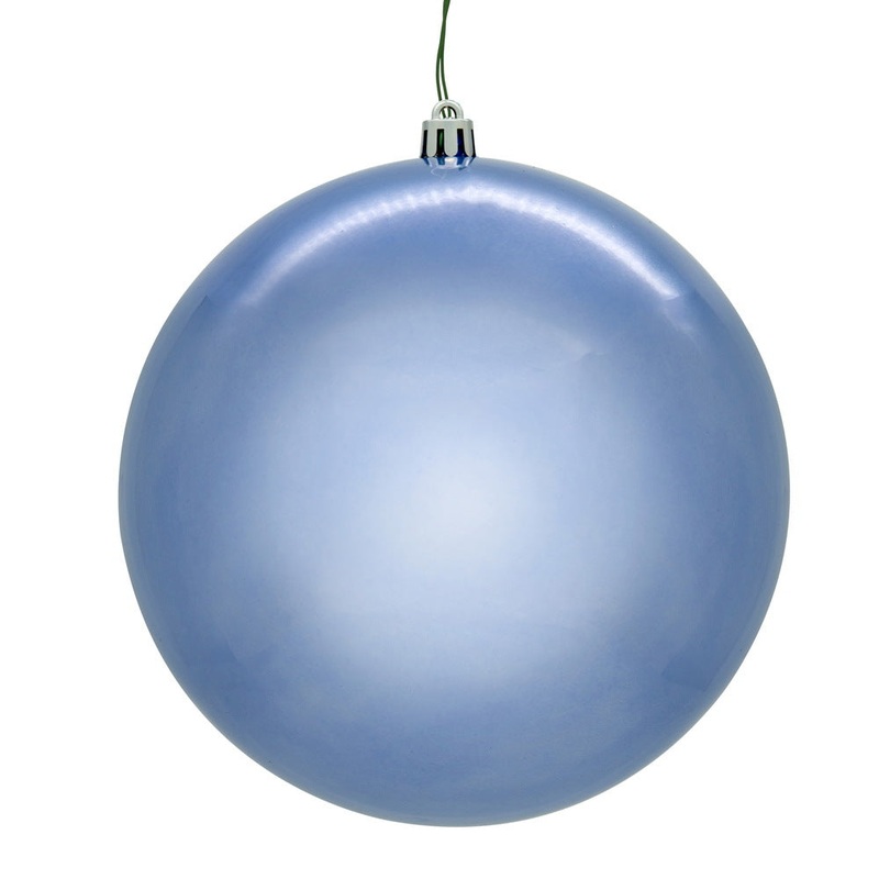 Shatterproof Periwinkle Candy Apple Ball Ornament, 6 (150MM)