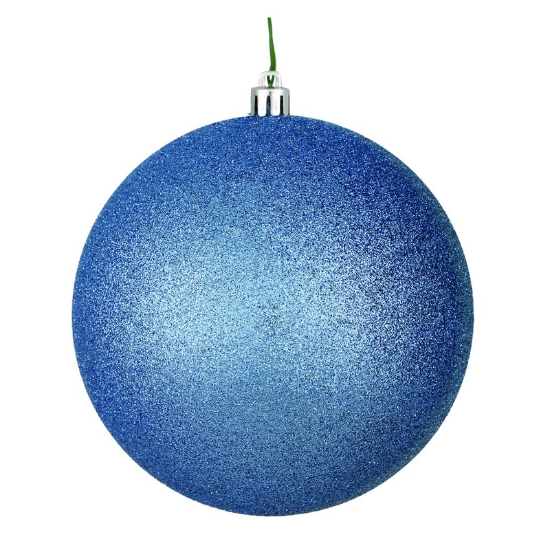 Shatterproof Periwinkle Glitter Ball Ornament, 4 (100MM)