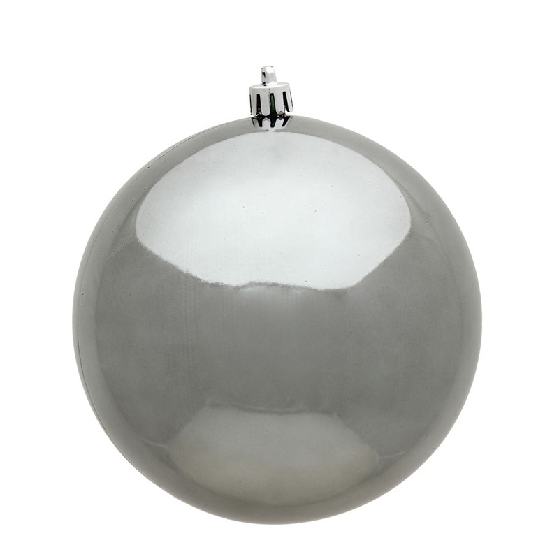 Shatterproof Pewter Pearlized Ball Ornament, 4 (100MM)