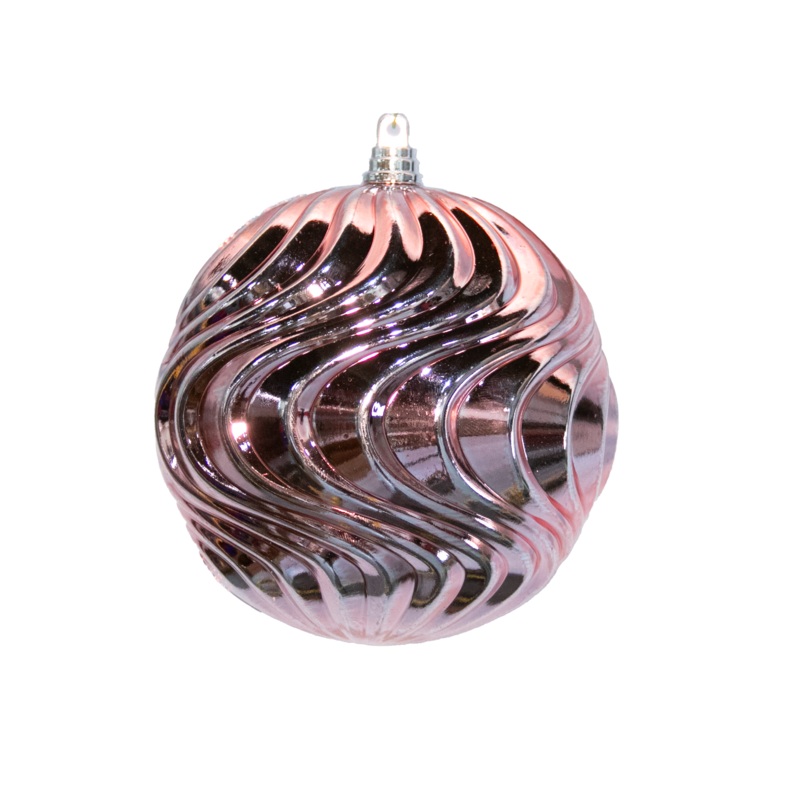 Shatterproof Pink Swivel Shiny Ball Ornament, 5 (120MM)