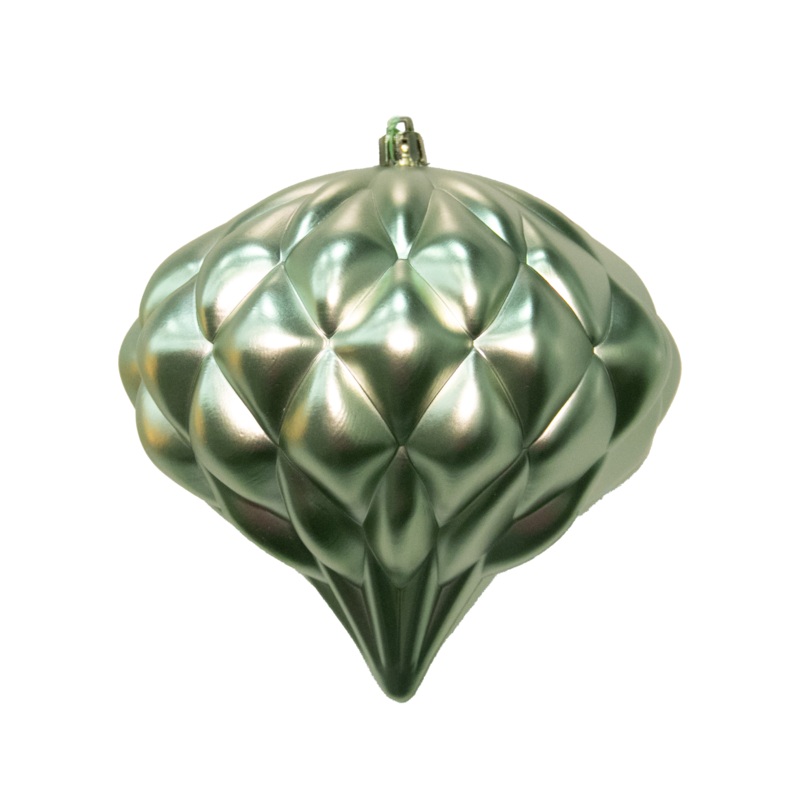 Shatterproof Plastic UV Wrought Iron Matte Diamond Onion Ornament, 6 (150MM)