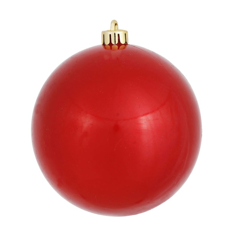 Shatterproof Red Candy Ball Ornament, 6 (Set of 4)