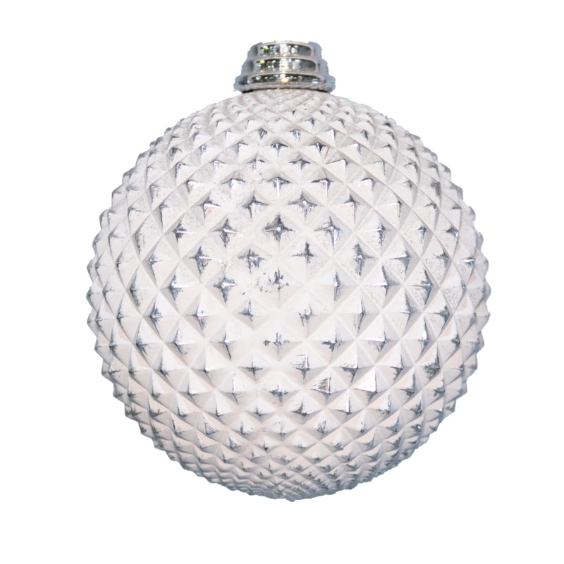 Shatterproof White Durian Ball Ornament, 5 (130MM)