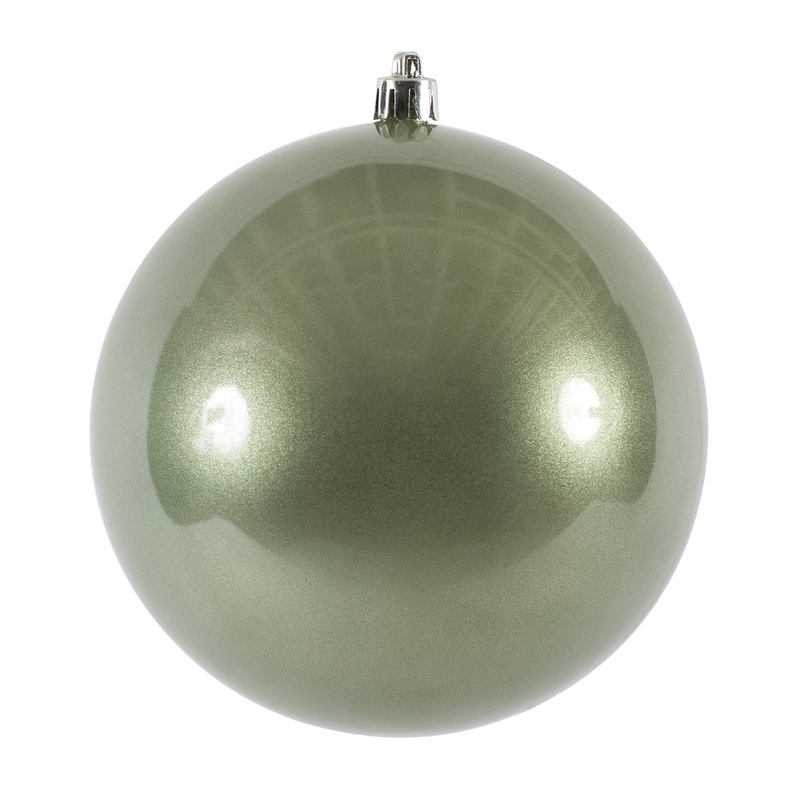 Shatterproof Wrought Iron Pearlized Ball Ornament, 4 (100MM)