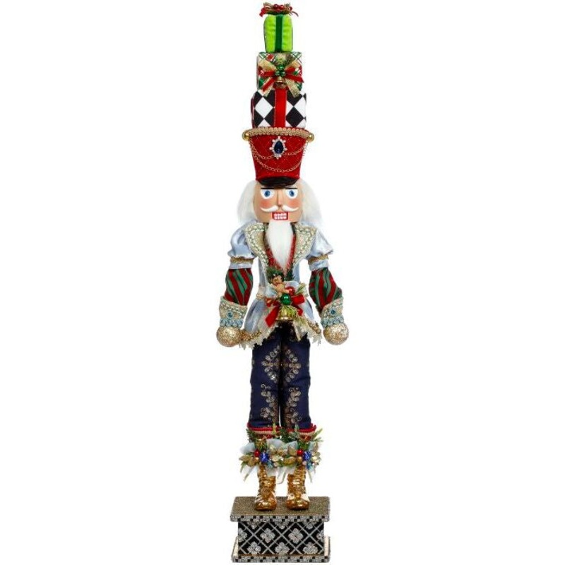 Nutcracker with Present Figurine, Small, 29.5