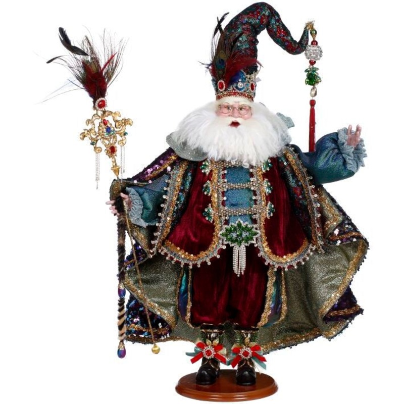 Peacock Jewel Santa Figurine, 26