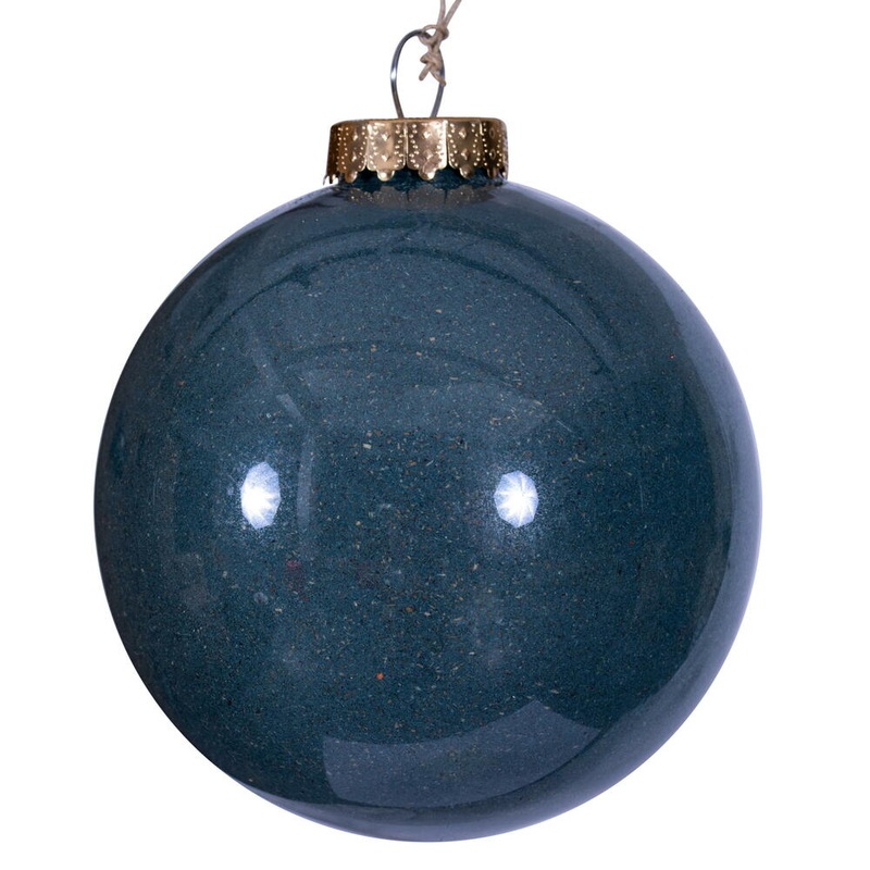 Shatterproof Denim Blue Ball Ornament, 4 (100MM)