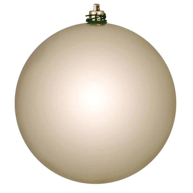 Shatterproof Oat Shiny Ball UV Ornament, 6 (Set of 4)