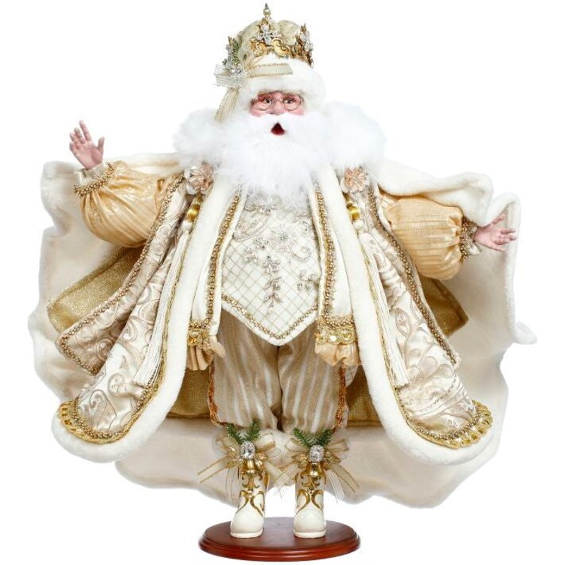Snow and Pearls Santa Figurine, 26