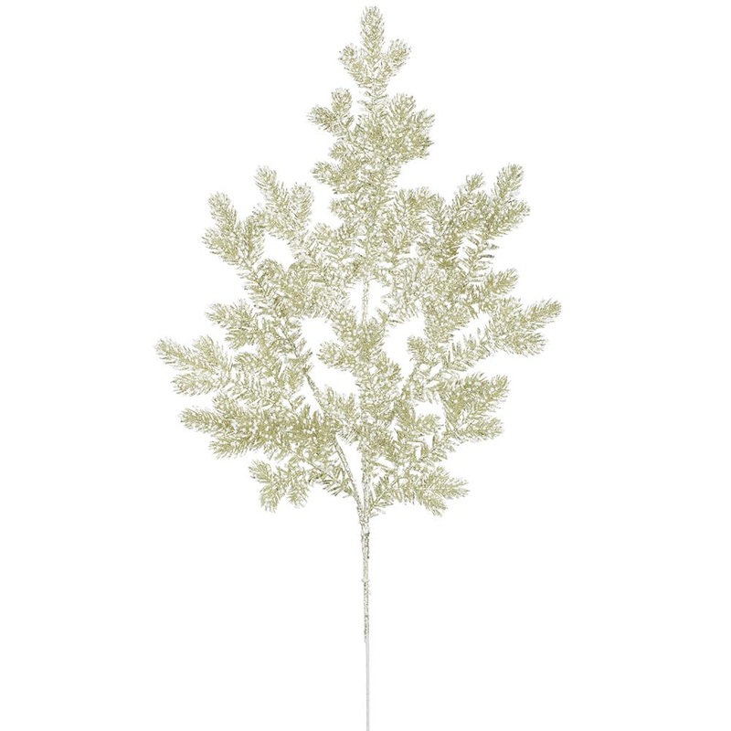 Glittered Mini Berry Spray, 30 (Champagne White)