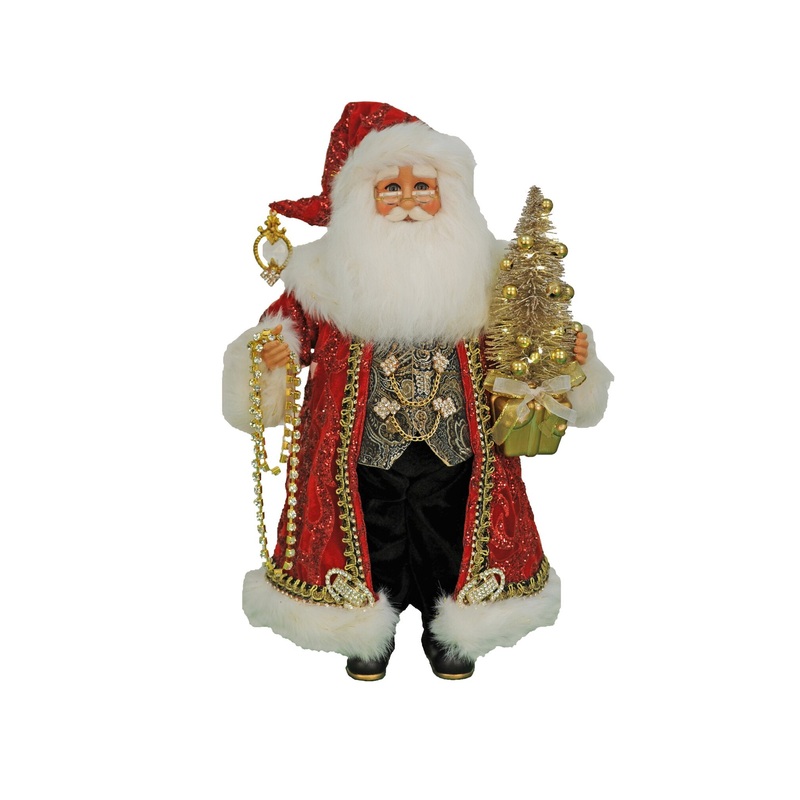 Lighted Traditional Elegance Santa Figurine, 17