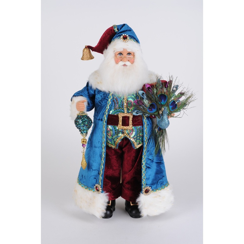 Peacock Santa Figurine, 19