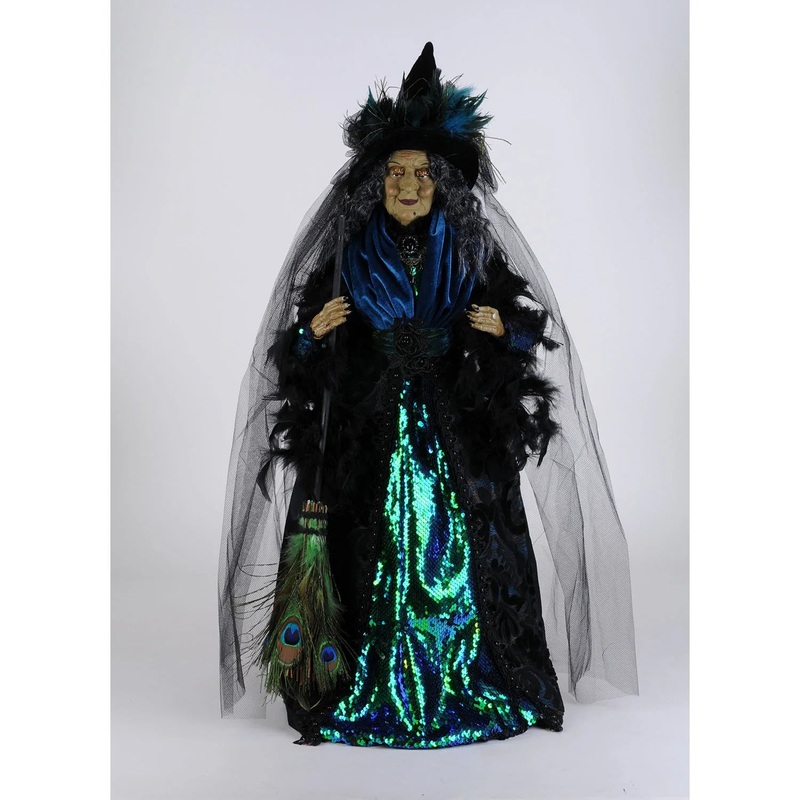 Priscilla Peacock Witch Large Figurine, 32