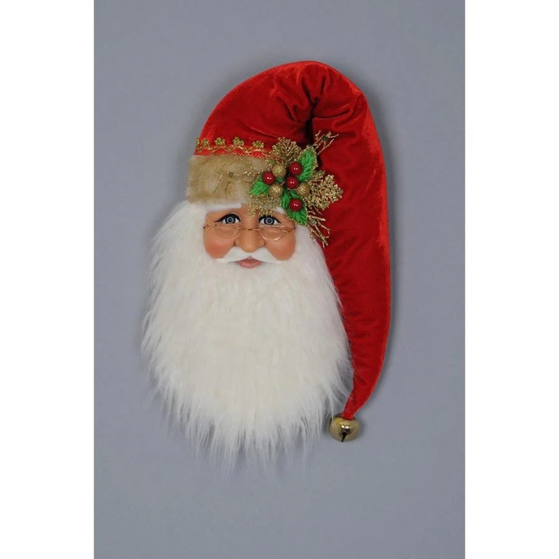 Santa Head Wall/Door Hanger Figurine, 18