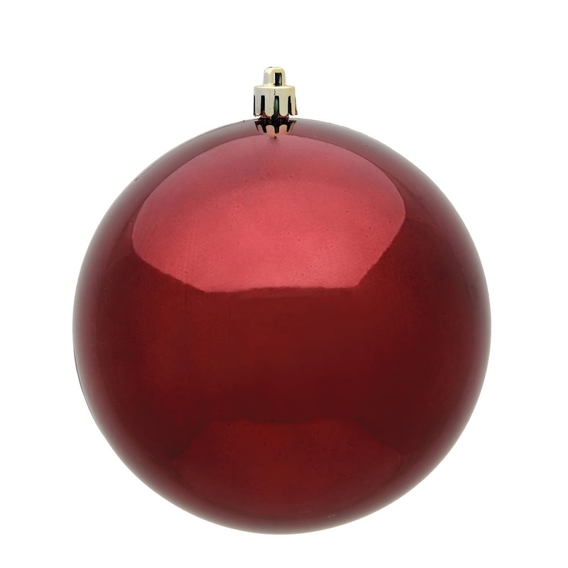 Shatterproof Burgundy Shiny Ball UV Ornament, 8 (200MM)