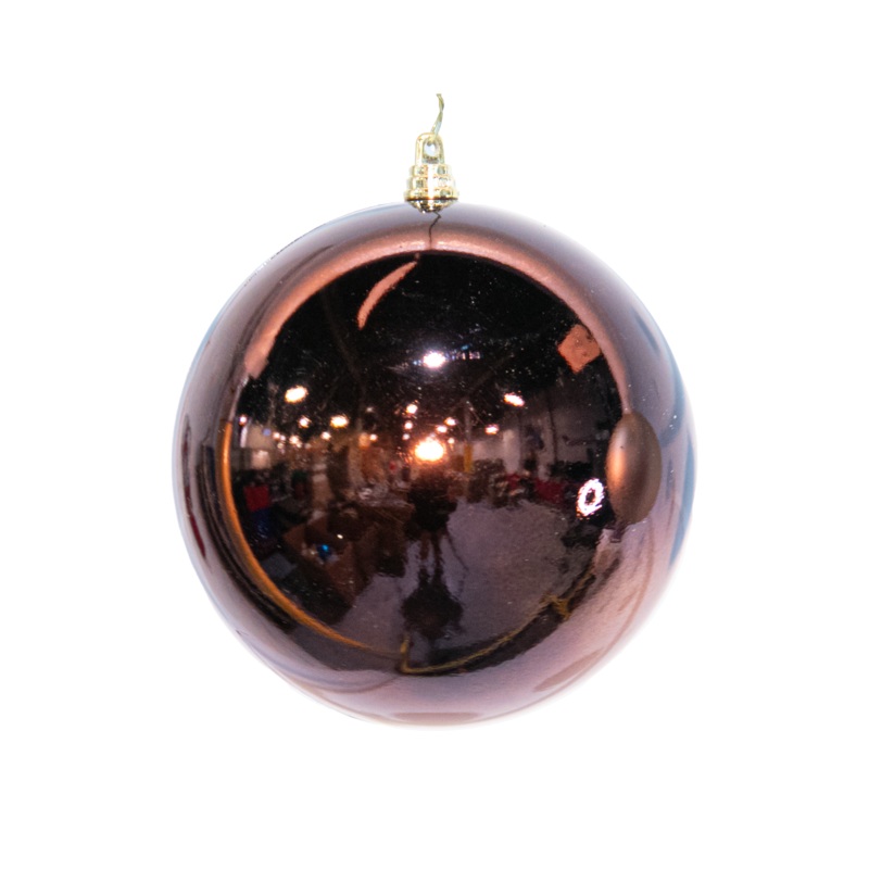 Shatterproof Chocolate Shiny Ball Ornament, 6 (150MM)